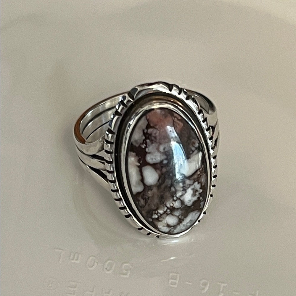 NWOT NEW Kendra Scott Sterling Silver Ring Precious Stones Grey Brown White Pink